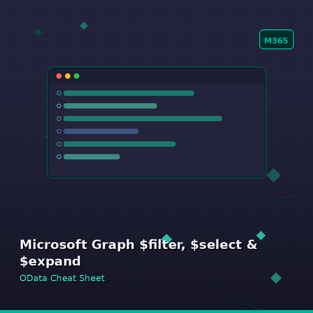 Microsoft Graph $filter, $select & $expand: OData Cheat Sheet (2026)